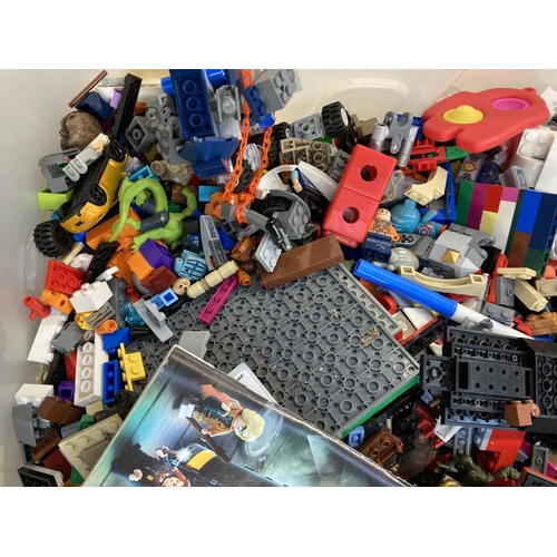 346 - A box containing a collection of Lego together with four boxed toys and games