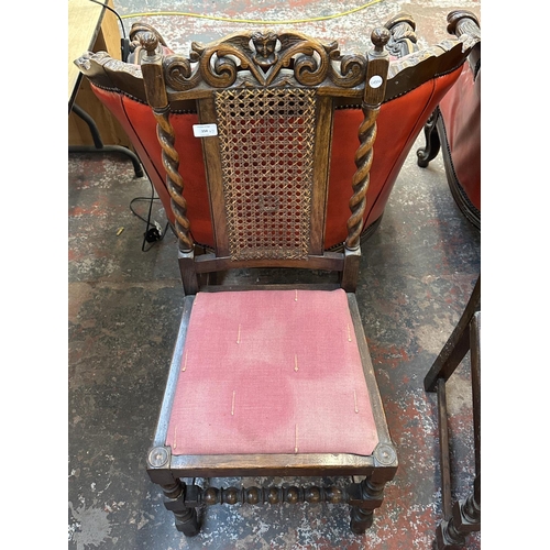 154 - Seven late 19th/early 20th century dining chairs