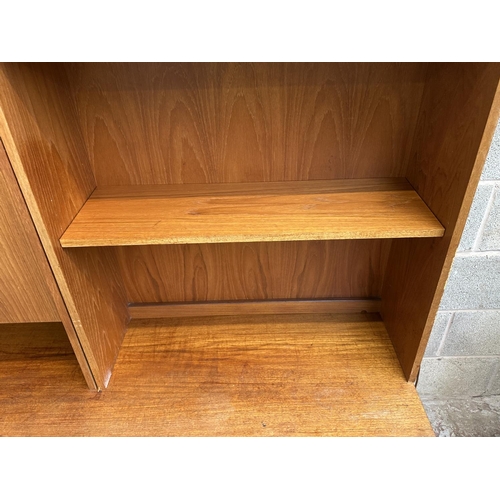 44 - A mid 20th century G Plan teak wall unit/display cabinet - approx. 199cm high x 162cm wide x 45cm de... 