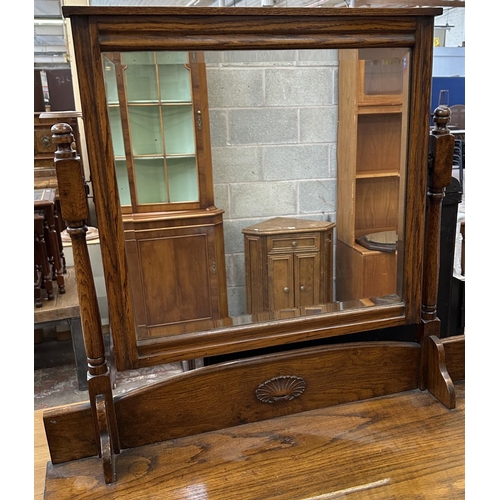 51 - An early 20th century oak dressing chest - approx. 153cm high x 84cm wide x 45cm deep