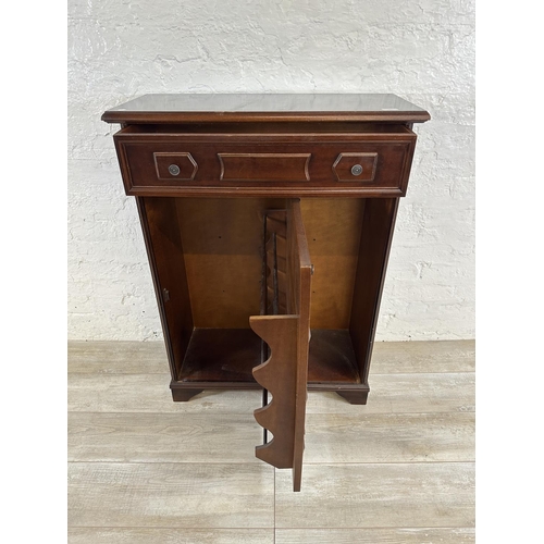 56 - A mahogany chest of drawers - approx. 102cm high x 77cm wide x 34cm deep