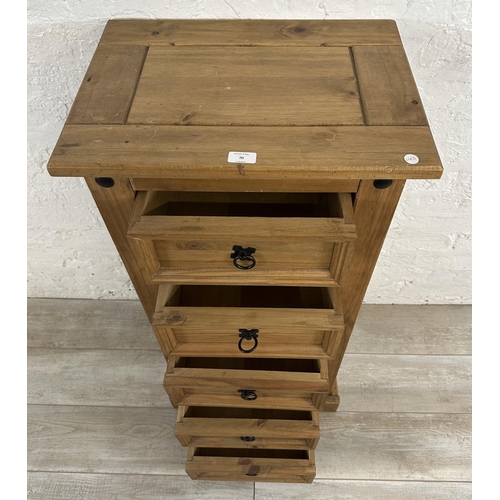 70 - A Mexican pine chest of drawers - approx. 104cm high x 53cm wide x 39cm deep