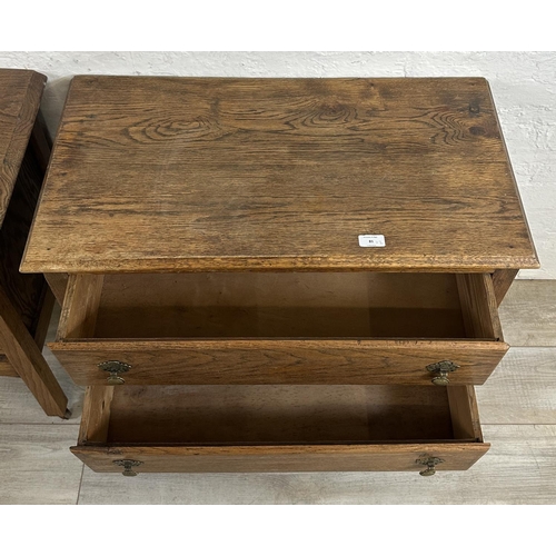 81 - Two early 20th century oak chests of drawers - largest approx. 70cm high x 76cm wide x 42cm deep