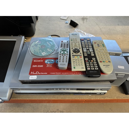 532 - A collection of items to include Sharp Monitor, Sony RDR-HX525 HDD/DVD recorder, vintage Telestars T... 