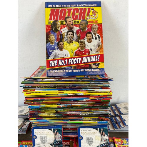 486A - A large collection of Match football magazines together with Upper Deck The England Card Collection ... 