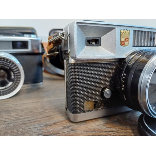 69 - Two cased 1960s Yashica 35mm cameras, one Flash-O-Set viewfinder fitted with Yashinon 1:4 f=4cm lens... 