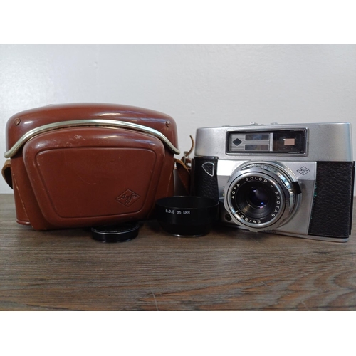 74 - A cased Agfa Super Silette fixed lens 35mm rangefinder camera fitted with Color-Apotar 1:2.8/45 lens... 