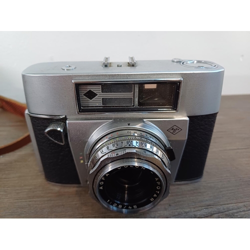 74 - A cased Agfa Super Silette fixed lens 35mm rangefinder camera fitted with Color-Apotar 1:2.8/45 lens... 