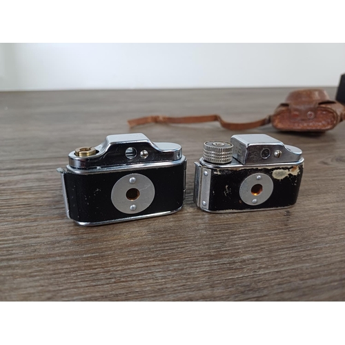 78 - Five small cameras to include late 1930s Bakelite Kodak Bantam F.8 telescoping-lens-tube for 828 fil... 