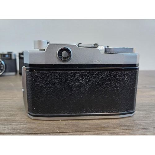 82 - Three Japanese fixed-lens compact 35mm cameras, one cased Oshiro Optical Works Emi K 35 viewfinder f... 