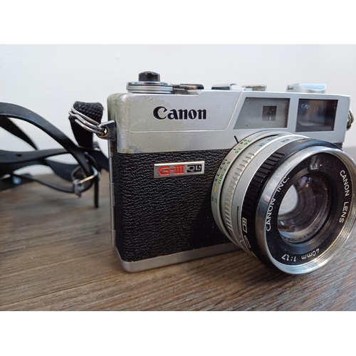 86 - Two 1970s Canon Canonet QL17 G-III QL 35mm rangefinder cameras fitted with 1:1.7 40mm lenses and Cop... 