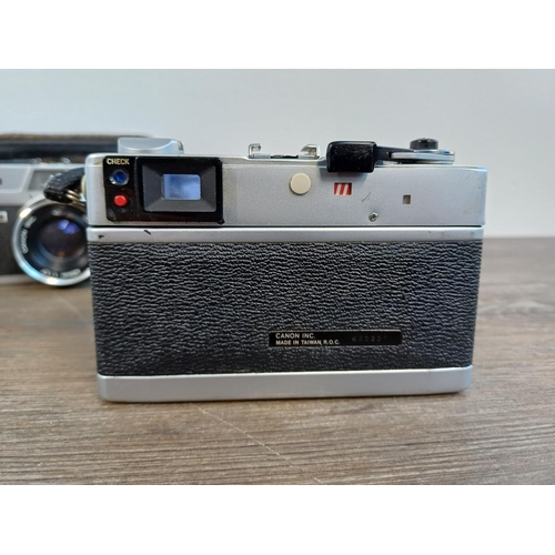 86 - Two 1970s Canon Canonet QL17 G-III QL 35mm rangefinder cameras fitted with 1:1.7 40mm lenses and Cop... 