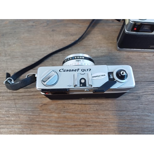 86 - Two 1970s Canon Canonet QL17 G-III QL 35mm rangefinder cameras fitted with 1:1.7 40mm lenses and Cop... 