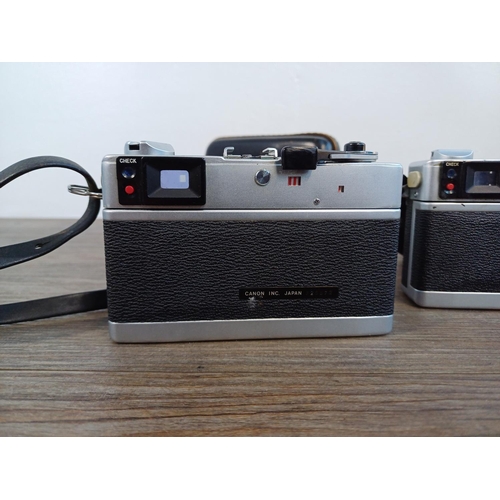 86 - Two 1970s Canon Canonet QL17 G-III QL 35mm rangefinder cameras fitted with 1:1.7 40mm lenses and Cop... 