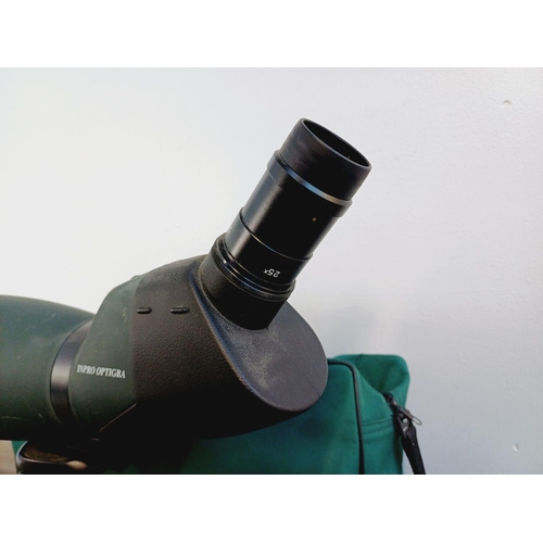 251 - A cased Inpro Optigra spotting scope with tripod and Camlink CMP2 monopod