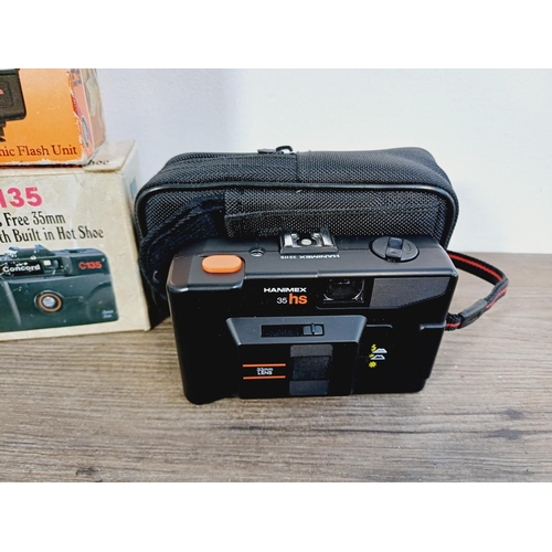 253 - A collection of cameras and photography accessories to include cased Ricoh KR-10 Super 35mm SLR came... 