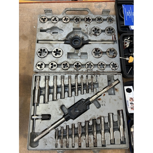 1582 - Three cased items, one Dremel model 3000 multi-tool, one Powercraft combi tool and one tap and die s... 