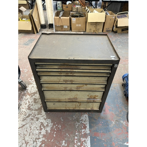 1600 - An RS Components 6 drawer metal tool chest - approx. 67cm wide x 76cm high x 46cm deep