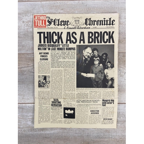 1464 - Six rock LP records three by Jethro Tull 'Thick As A Brick' (CHR 1003) foldout newspaper sleeve, 'So... 