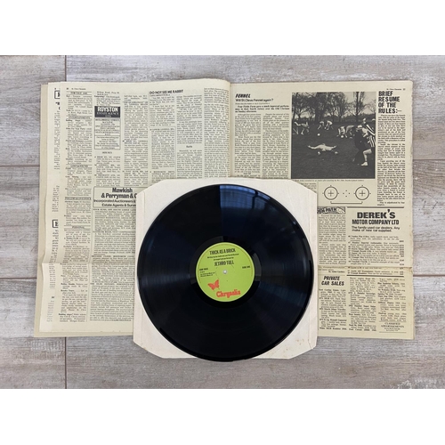 1464 - Six rock LP records three by Jethro Tull 'Thick As A Brick' (CHR 1003) foldout newspaper sleeve, 'So... 