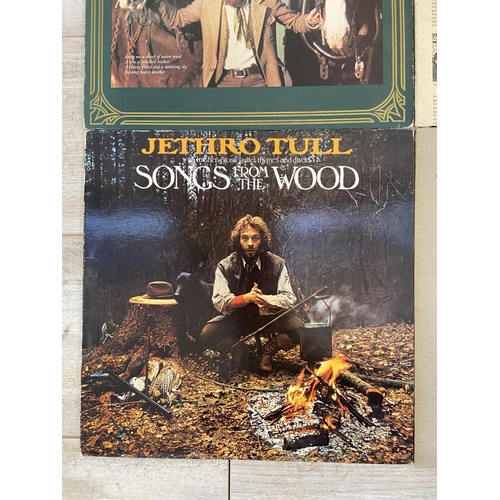 1464 - Six rock LP records three by Jethro Tull 'Thick As A Brick' (CHR 1003) foldout newspaper sleeve, 'So... 