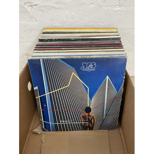 1465 - One box containing approx. sixty LP vinyl records includes Jackie Brown Soundtrack, two by Dire Stra... 