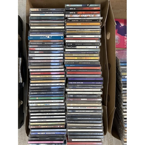 1471 - Three flight cases and two boxes containing approx. three hundred and fifty CDs includes Oasis, The ... 