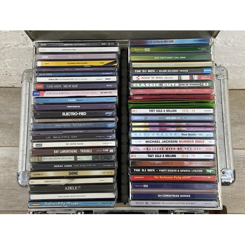 1471 - Three flight cases and two boxes containing approx. three hundred and fifty CDs includes Oasis, The ... 