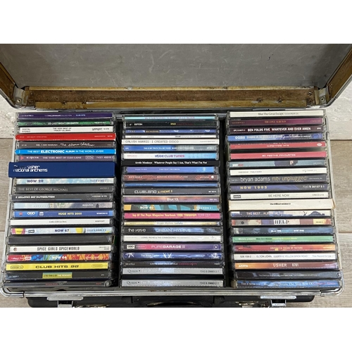 1471 - Three flight cases and two boxes containing approx. three hundred and fifty CDs includes Oasis, The ... 