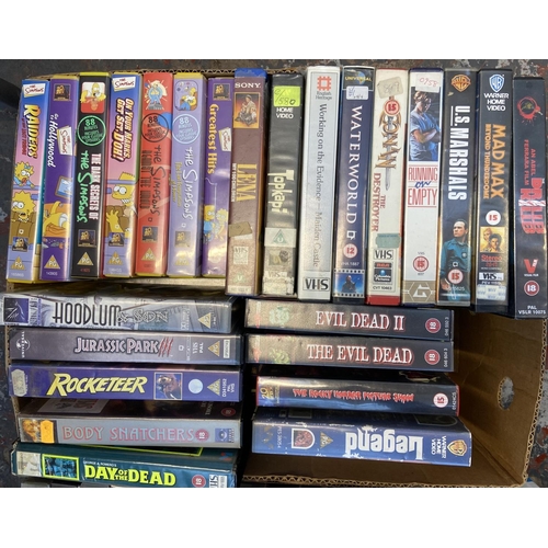 1473 - Six boxes containg approx. one hundred and sixty VHS cassettes includes 'Buffy The Vampire Slayer' b... 