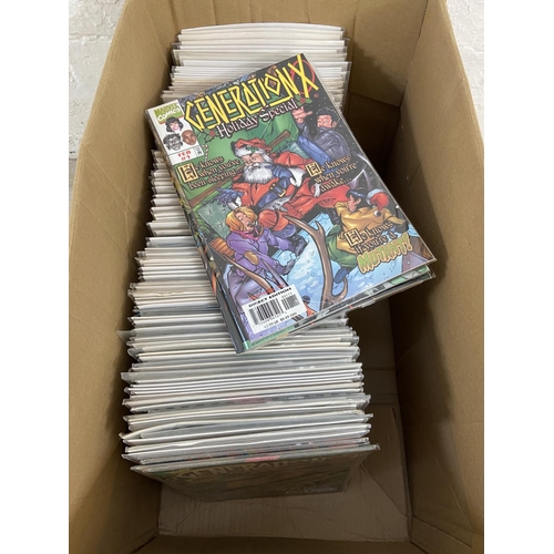 1480 - One box containing approx. seventy Marvel comics. Includes Generation X (vol.1) #2 (four copies), #3... 