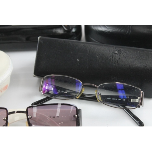 1359 - Six pairs of cased designer glasses, five sunglasses and one prescription