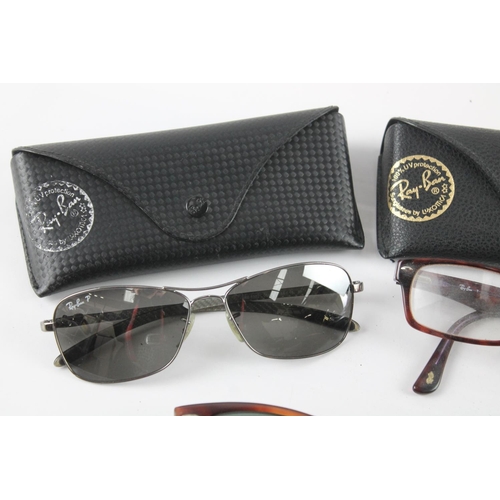 1364 - Five pairs of cased Ray-Ban sunglasses