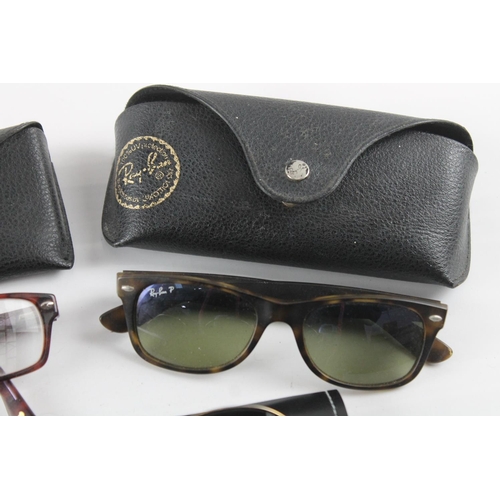 1364 - Five pairs of cased Ray-Ban sunglasses