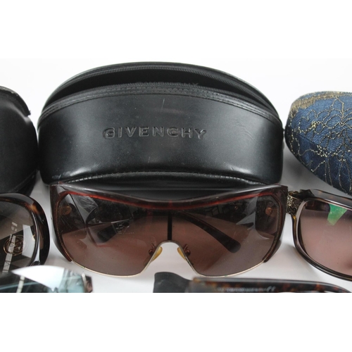 1366 - Five pairs of cased designer sunglasses to include Givenchy etc.