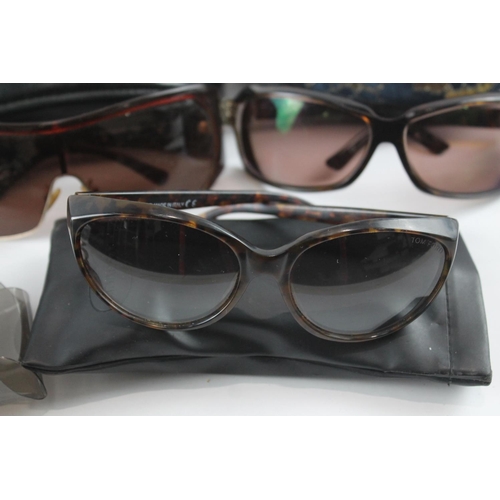 1366 - Five pairs of cased designer sunglasses to include Givenchy etc.