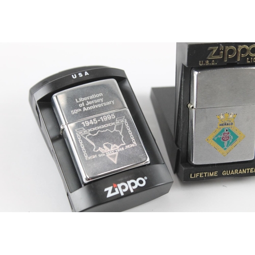 2287 - Four Zippo cigarette lighters