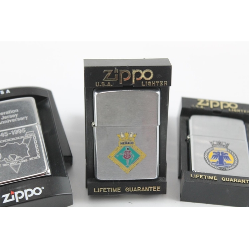 2287 - Four Zippo cigarette lighters