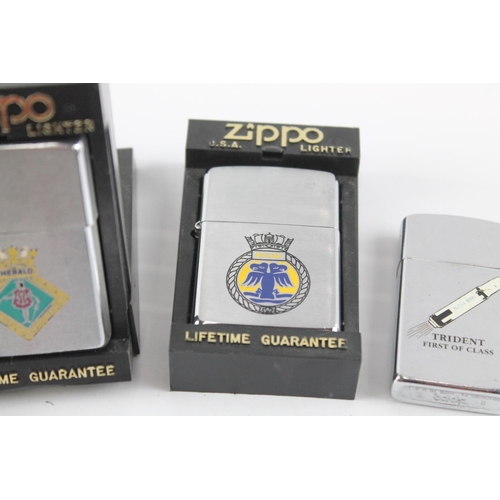 2287 - Four Zippo cigarette lighters