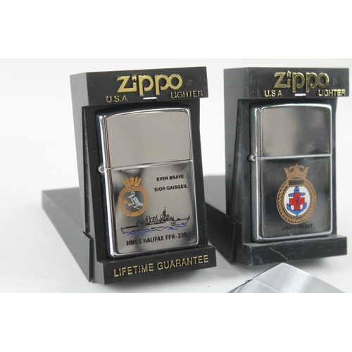 2288 - Three boxed Zippo lighters