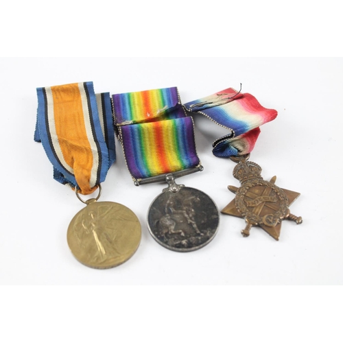 2299 - A WWI 1914-15 Star medal trio presented to 15741 Pte. J. W. Reed Yorks R.