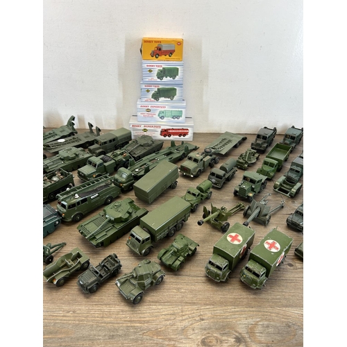 1349 - A collection of unboxed military diecast model vehicles to include Dinky Supertoys 651 Centurion tan... 