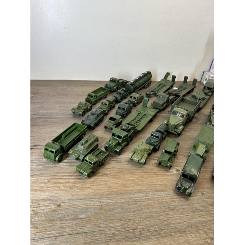 1349 - A collection of unboxed military diecast model vehicles to include Dinky Supertoys 651 Centurion tan... 