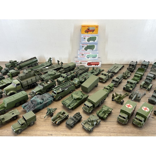 1349 - A collection of unboxed military diecast model vehicles to include Dinky Supertoys 651 Centurion tan... 