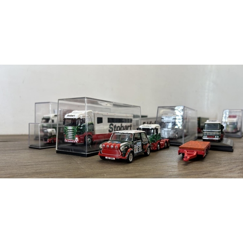 1350 - A collection of Eddie Stobart diecast model vehicles to include Corgi Mini, Corgi Ford Focus WRC, 6 ... 