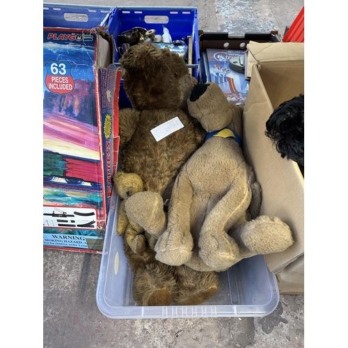 1639 - A collection of toys and games to include Scooby Doo stuffed animal, vintage blonde mohair articulat... 