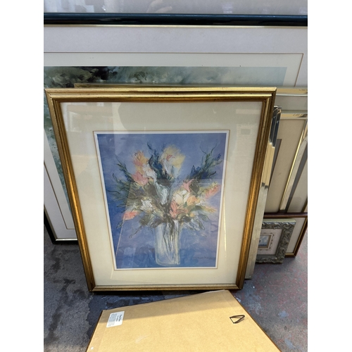 1648 - Fourteen framed pictures to include three Willem Haenraets pencil signed limited edition prints etc.