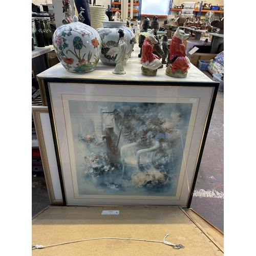 1648 - Fourteen framed pictures to include three Willem Haenraets pencil signed limited edition prints etc.