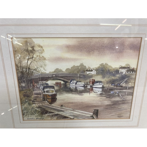 1216 - Three gilt framed watercolours, two impressionist style costal scenes and one Daphne Thorn titled 'A... 