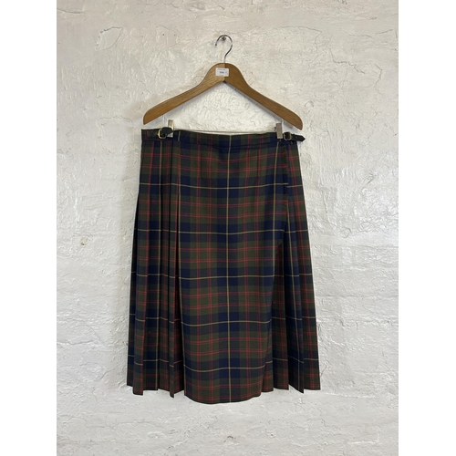 1355 - Three Scottish wool items, one Murray Brothers grey skirt size 20, one Pitiochry tartan kilt size 20... 